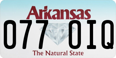 AR license plate 077OIQ