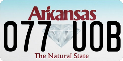 AR license plate 077UOB