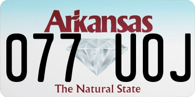 AR license plate 077UOJ