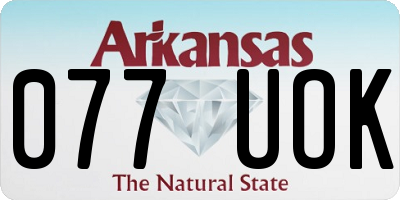AR license plate 077UOK