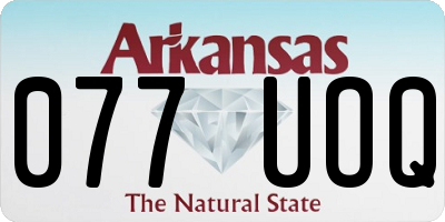 AR license plate 077UOQ