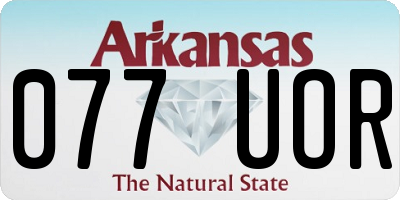 AR license plate 077UOR