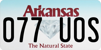 AR license plate 077UOS
