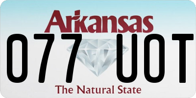 AR license plate 077UOT
