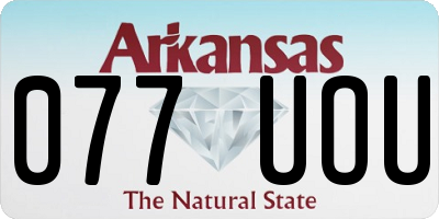 AR license plate 077UOU