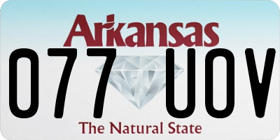 AR license plate 077UOV