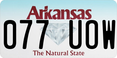 AR license plate 077UOW