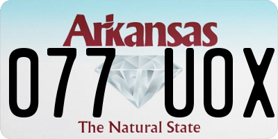 AR license plate 077UOX