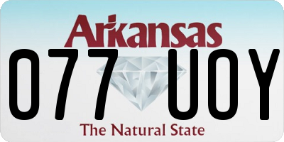 AR license plate 077UOY