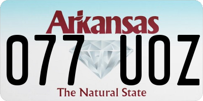 AR license plate 077UOZ