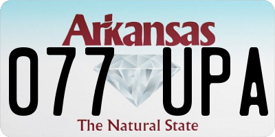 AR license plate 077UPA