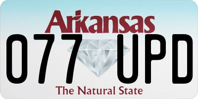 AR license plate 077UPD