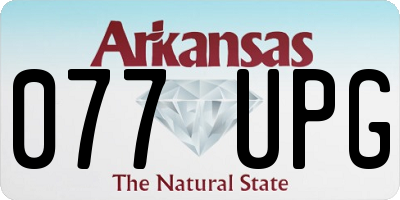 AR license plate 077UPG