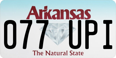 AR license plate 077UPI