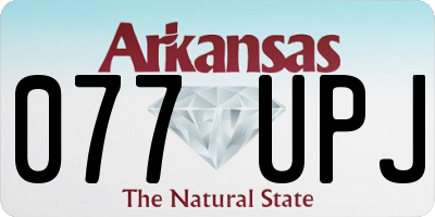 AR license plate 077UPJ