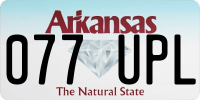 AR license plate 077UPL