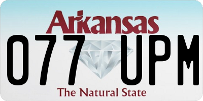 AR license plate 077UPM