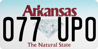AR license plate 077UPO