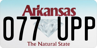 AR license plate 077UPP