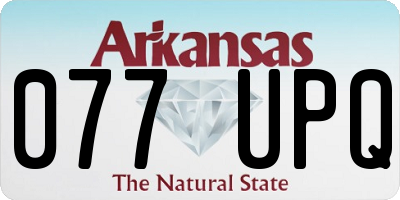 AR license plate 077UPQ
