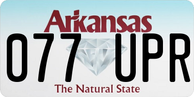 AR license plate 077UPR