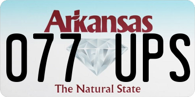 AR license plate 077UPS