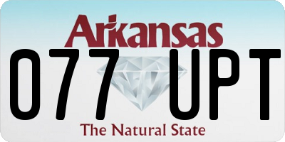 AR license plate 077UPT