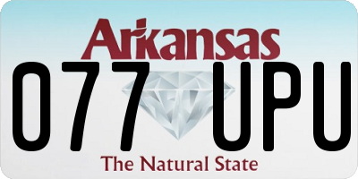 AR license plate 077UPU