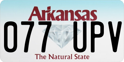 AR license plate 077UPV
