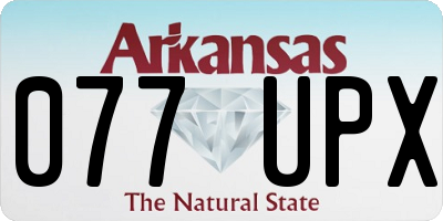 AR license plate 077UPX