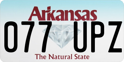 AR license plate 077UPZ
