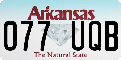 AR license plate 077UQB