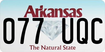 AR license plate 077UQC