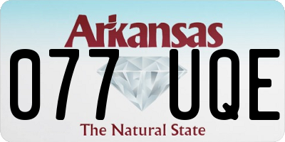 AR license plate 077UQE