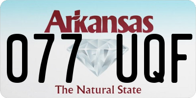 AR license plate 077UQF