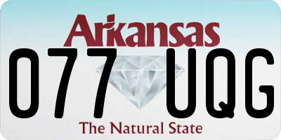 AR license plate 077UQG
