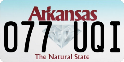 AR license plate 077UQI