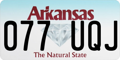 AR license plate 077UQJ