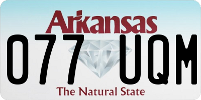 AR license plate 077UQM