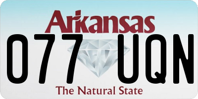 AR license plate 077UQN
