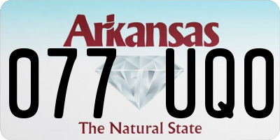 AR license plate 077UQO