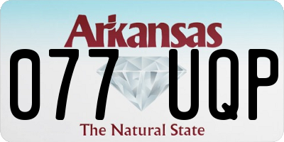 AR license plate 077UQP