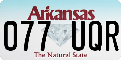 AR license plate 077UQR