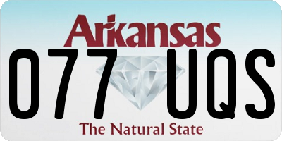 AR license plate 077UQS