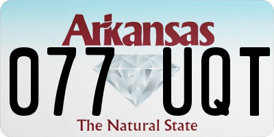 AR license plate 077UQT