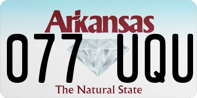 AR license plate 077UQU