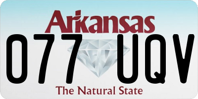 AR license plate 077UQV