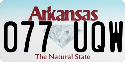 AR license plate 077UQW
