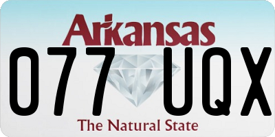 AR license plate 077UQX