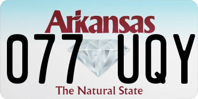 AR license plate 077UQY